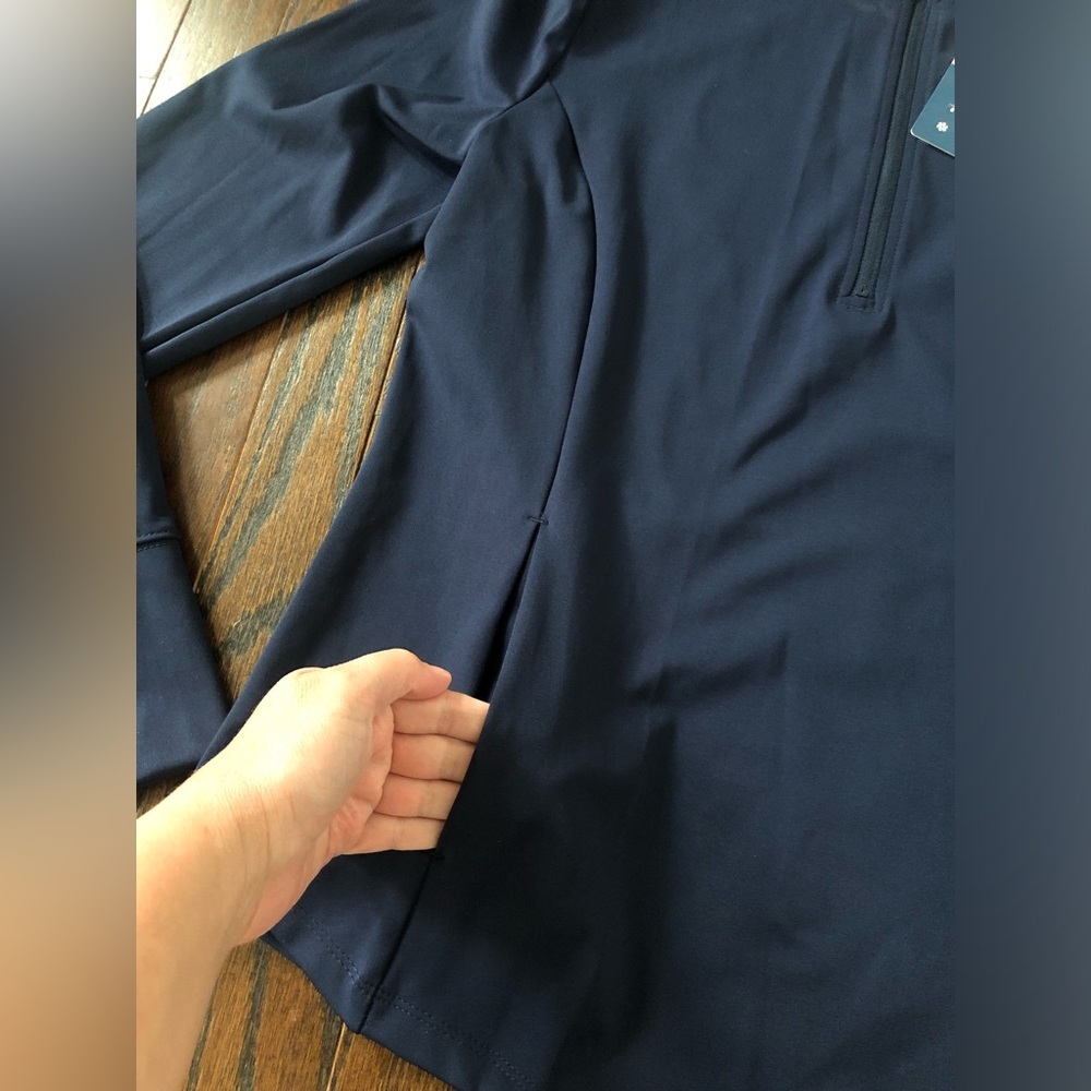 *NWT* Tommy Bahama Everyday Active Women’s L Navy Blue 1/4 Zip Active Jacket - Picture 4 of 11